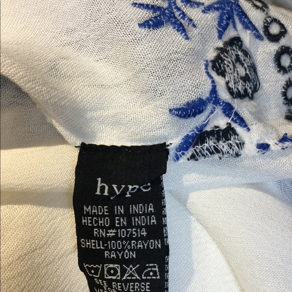 *NEW* Hype, Gorgeous Embroidered, Long Sleeves White Summer Dress Size L. - Picture 11 of 12